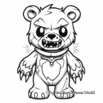 Scary bear coloring pages