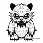 Scary bear coloring pages
