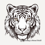 Tiger face coloring pages