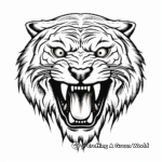 Tiger face coloring pages