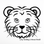 Tiger face coloring pages