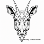 Giraffe head coloring pages