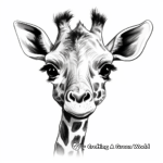 Giraffe head coloring pages