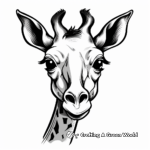 Giraffe head coloring pages