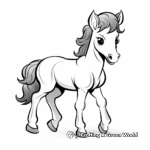 Cartoon horse coloring pages