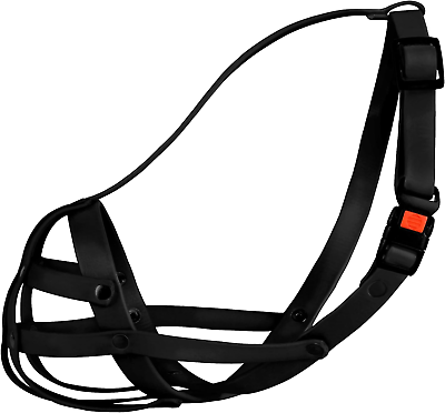 French bulldog muzzle short snout dog mask prevent biting for small dogs black