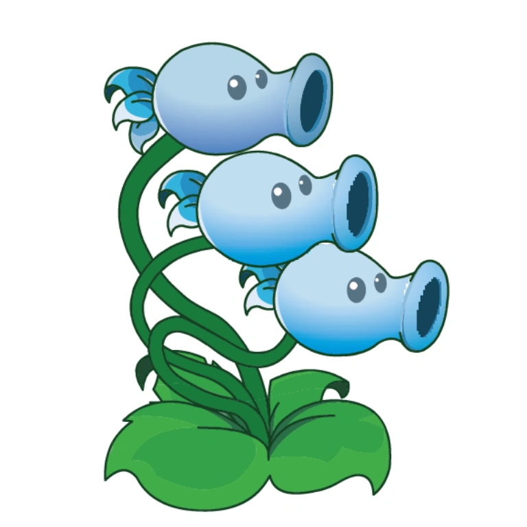 Snow threepeater plants vs zombies plush wiki
