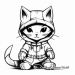 Cat ninja coloring pages
