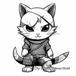 Cat ninja coloring pages