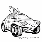 Unicorn car coloring pages