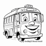 Bus coloring pages