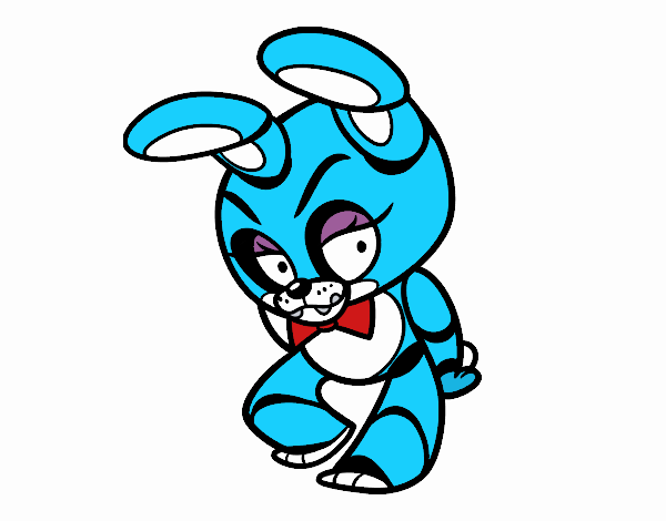 Colored page toy bonnie from five nights at freddys painted by user not registered