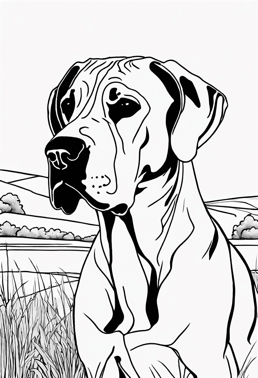Dog coloring pages free and printable