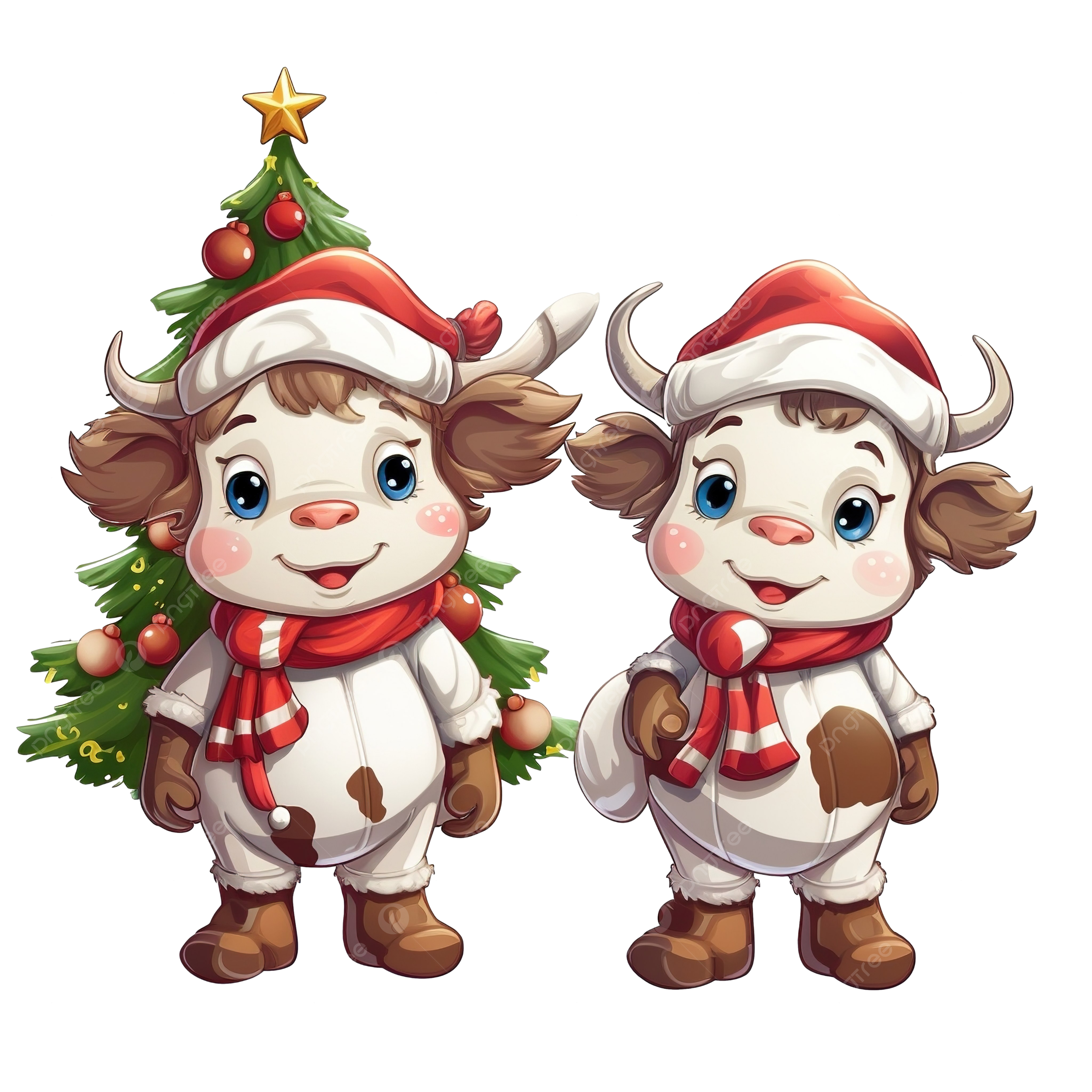 Christmas cow png transparent images free download vector files