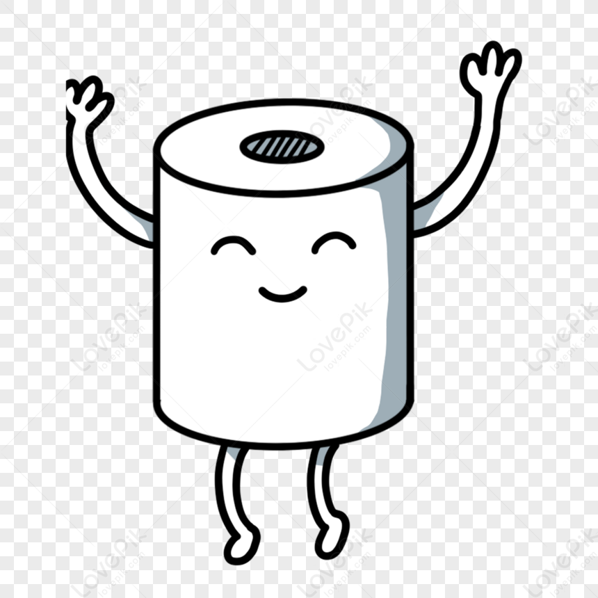 Toilet paper cute emoji cartoon patterncartoon itemshand