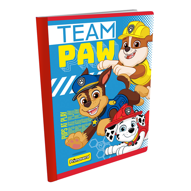 Cuaderno cosido paw patrol hojas cuadros
