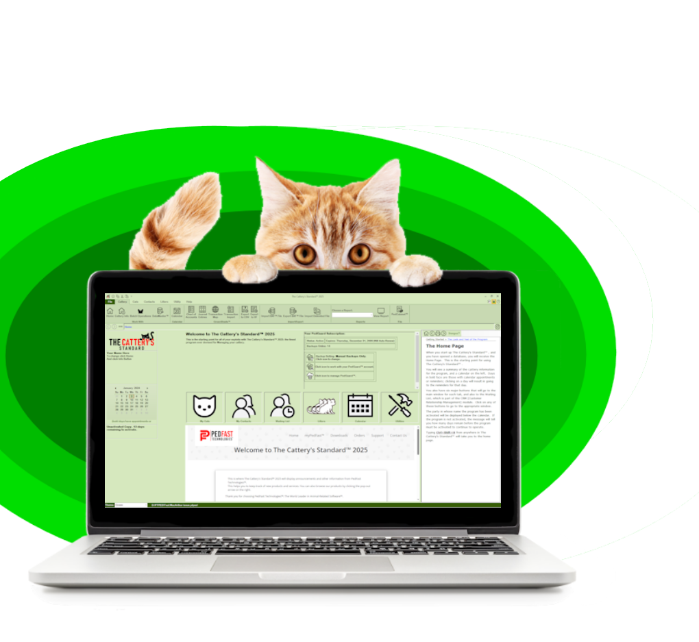Cat breeding software with custom pedigrees