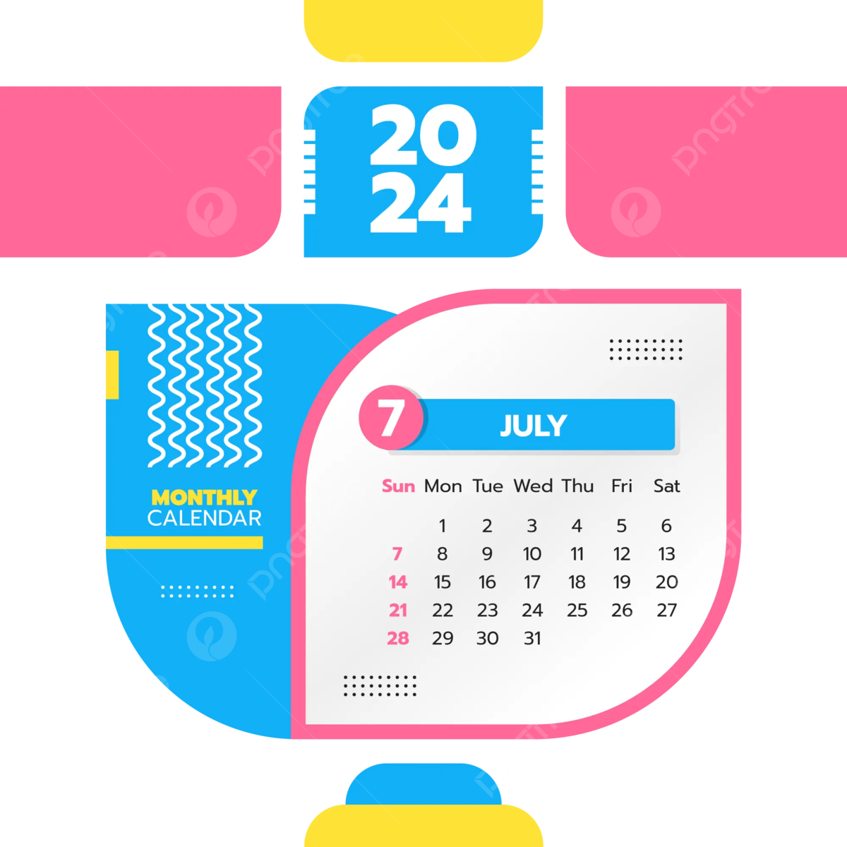 Calendario julio png imãgen transparent