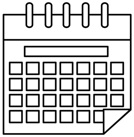 Desenho de calendãrio para colorir desenhos para colorir e imprimir gratis