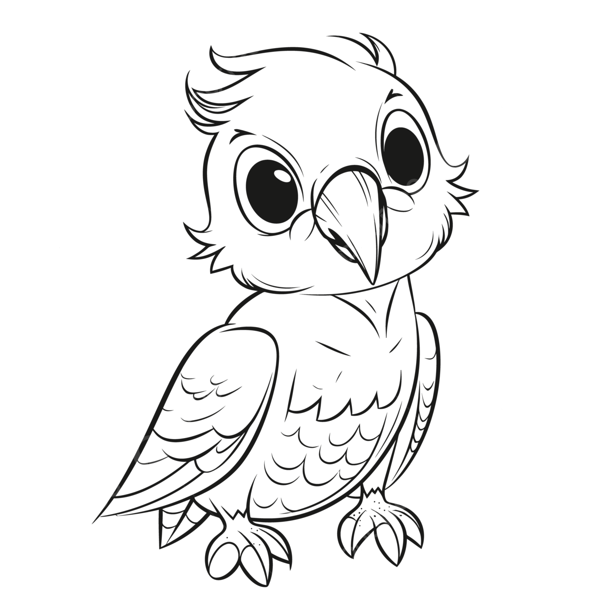 Dibujo de lindo loro para colorear pãginas quema boceto vector png dibujos dibujo de ala dibujo de anillo dibujo de loro png y vector para dcargar gratis