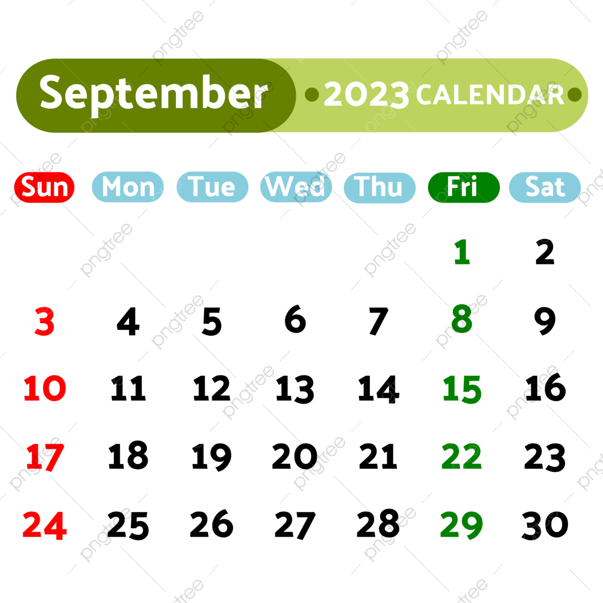 Calendar september png transparent images free download vector files
