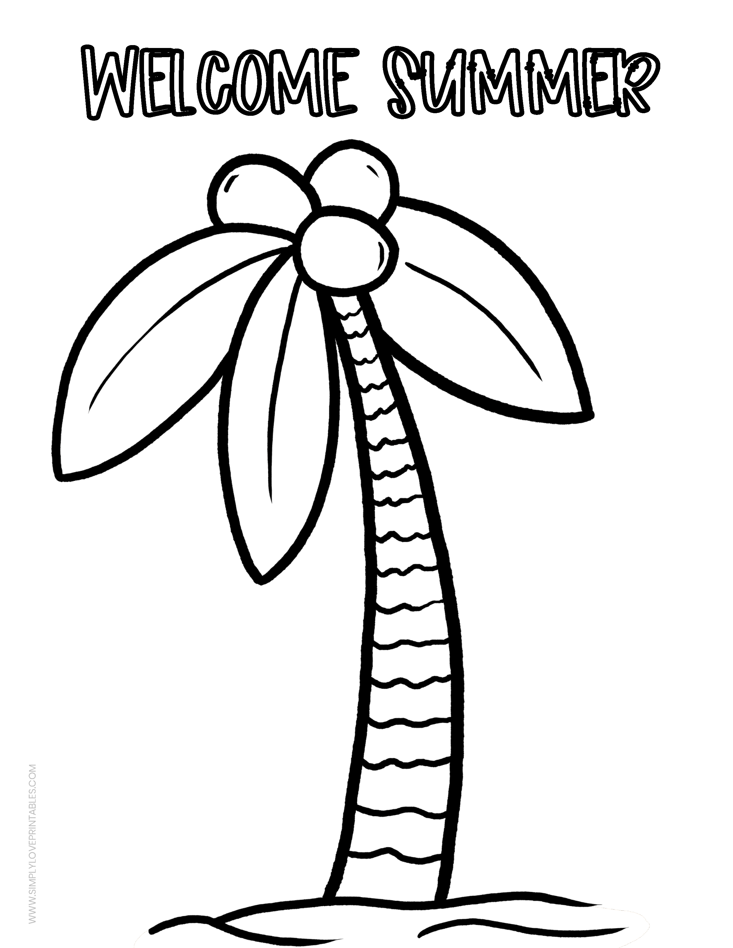 Free summer coloring pages simply love printables