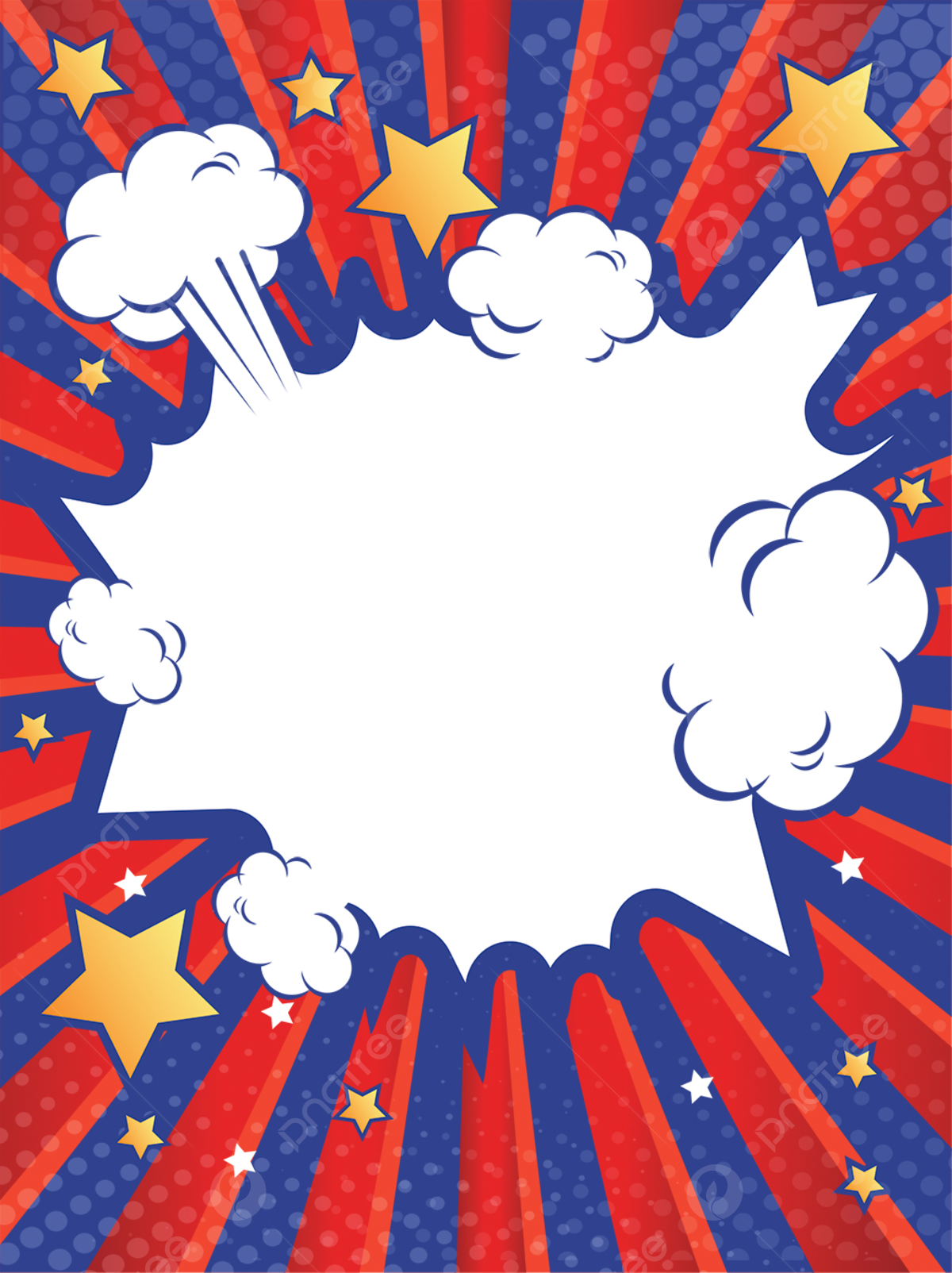 Geometric red and blue explosion pop art advertising background wallpaper image for free download