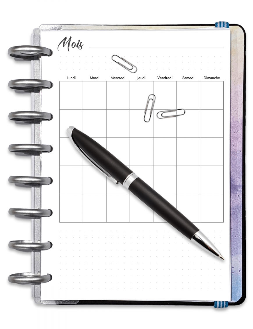Calendrier mensuel perpãtuel minimaliste ã imprimer mon agenda pdf