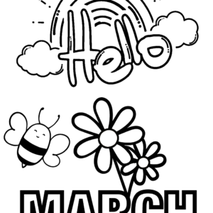 March coloring pages printable for free download
