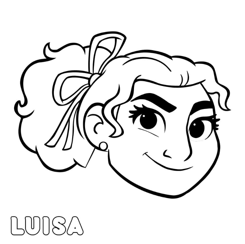 Coloriage de la tãªte de luisa madrigal