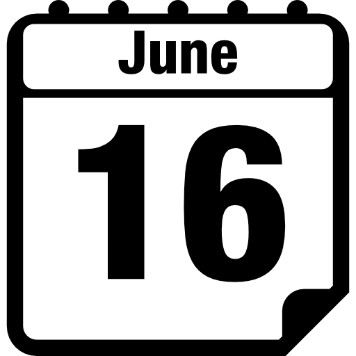 Page du calendrier quotidien du juin