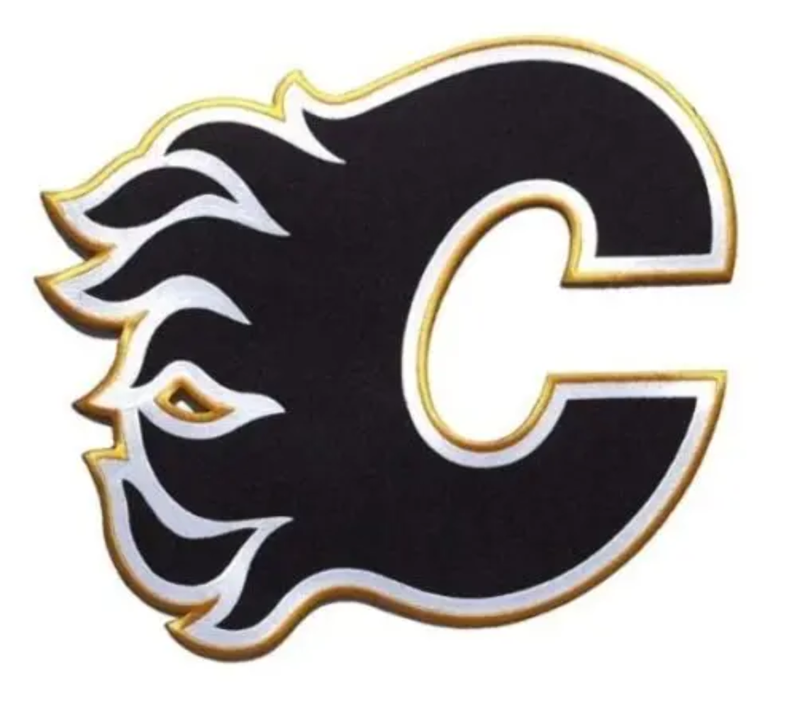 Calgary flames primary team logo black c patch
