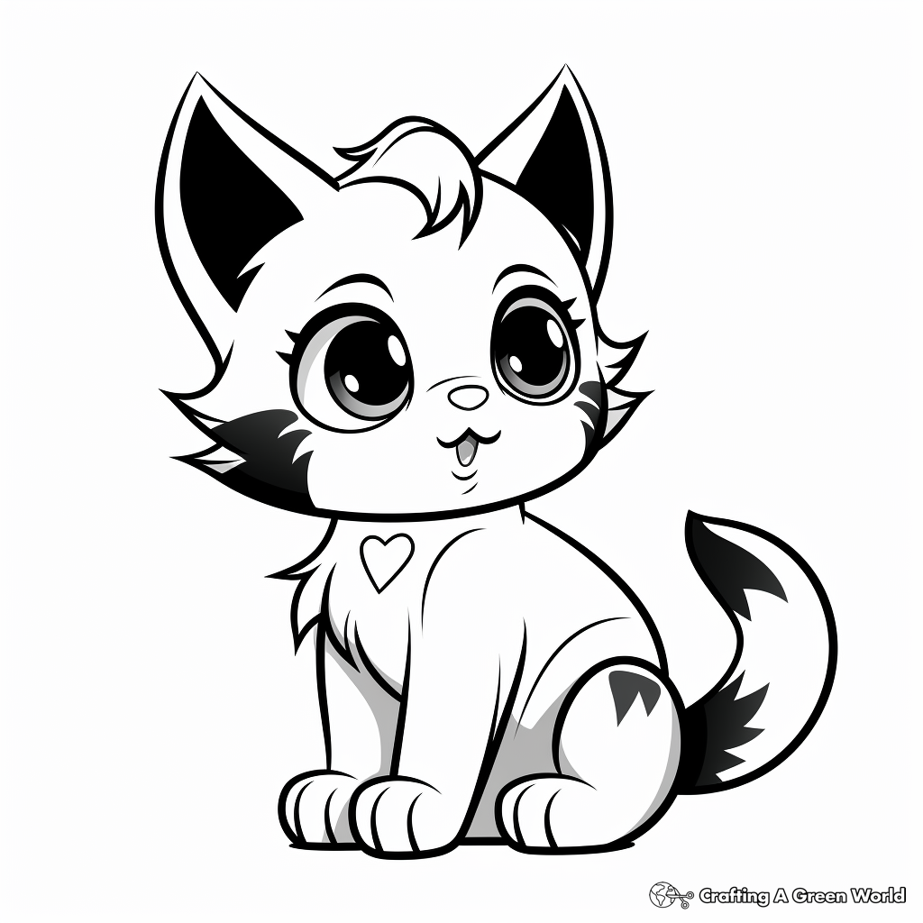 Baby cat coloring pages