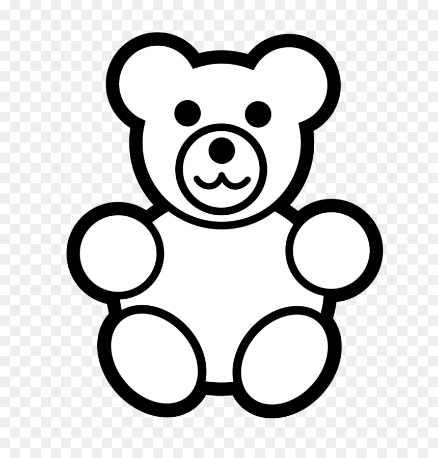 Teddy bear outline clipart png download
