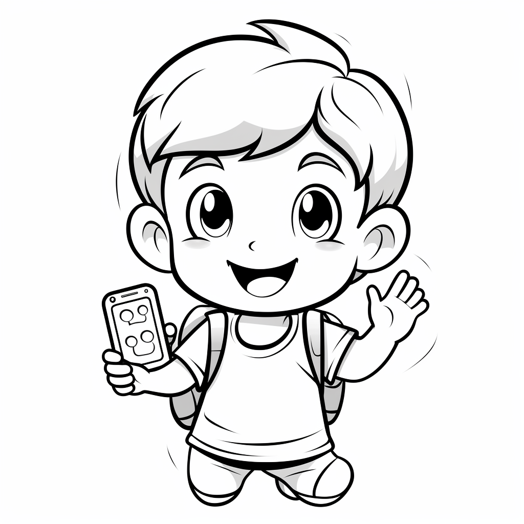 Cell phone coloring pages