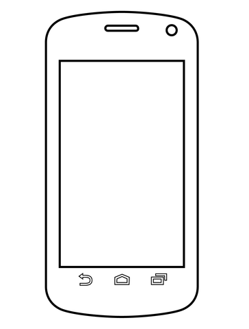 Mobile phone emoji coloring page free printable coloring pages