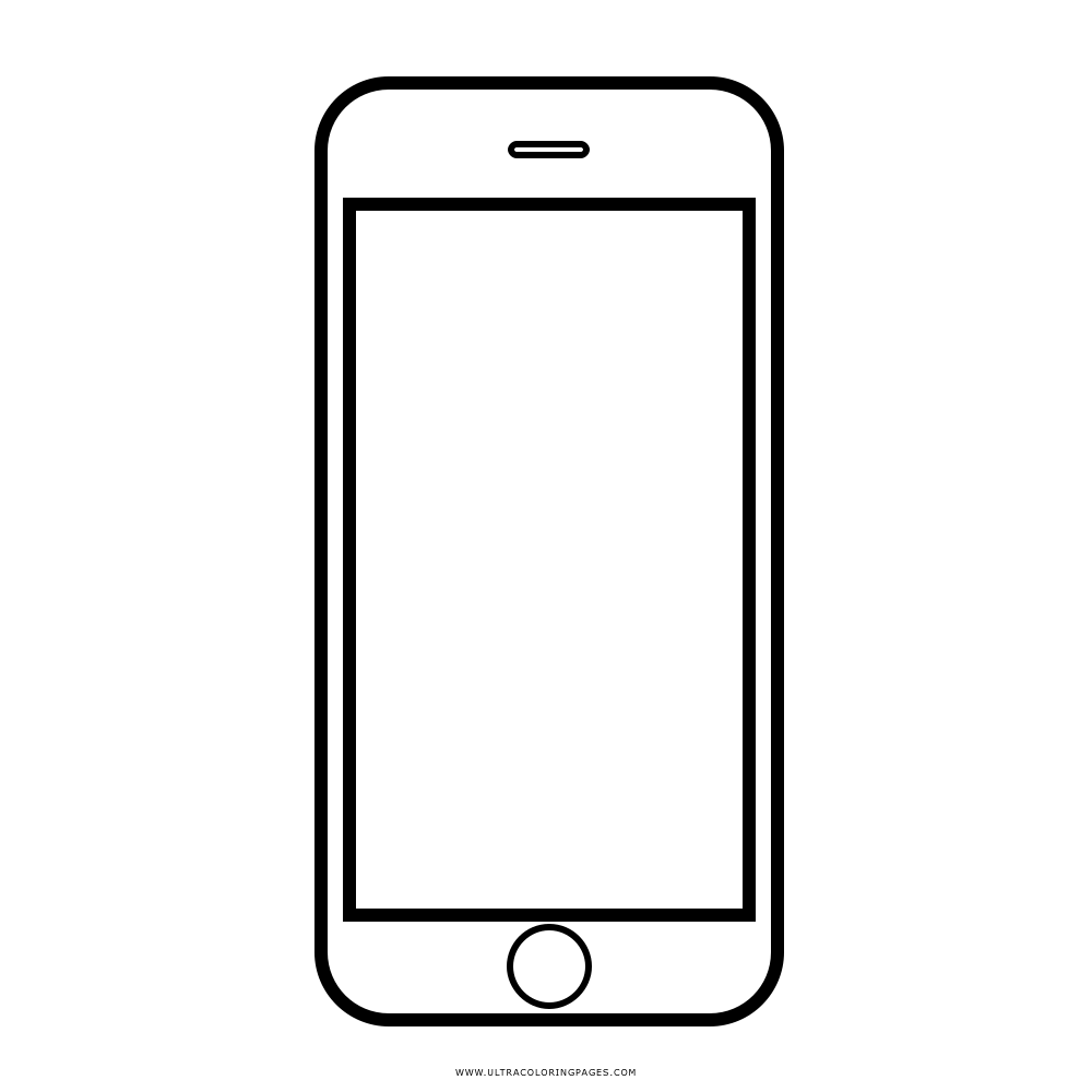 Cell phone coloring page