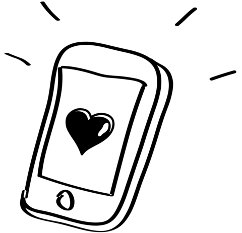 Ringing cellphone coloring page free printable coloring pages