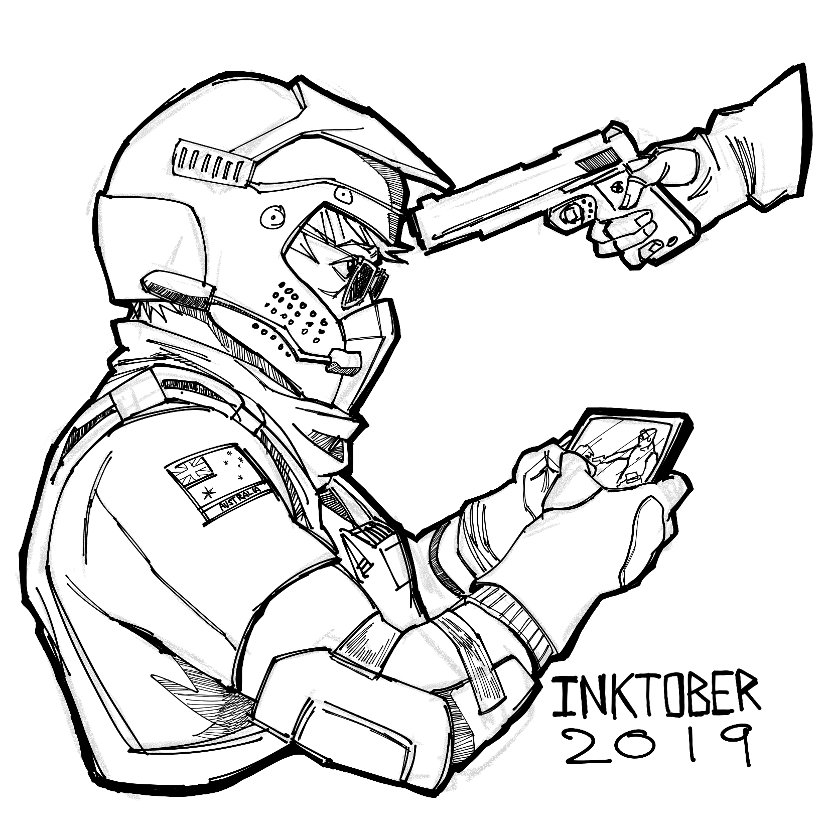 When you drone too much one of my drawings for this years inktober challenge rrainbow