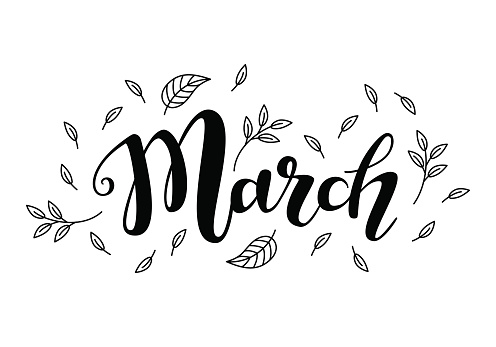 Cute brush calligraphy of month of the year for your decoration months in a year brush calligraphy march calligraphy