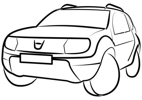 Dacia duster coloring page free printable coloring pages