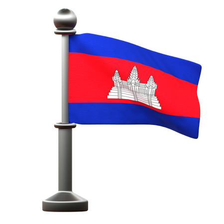 Cambodia flag flag d illustration download in png obj or blend format