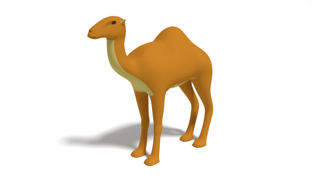Cartoon camel d model in other