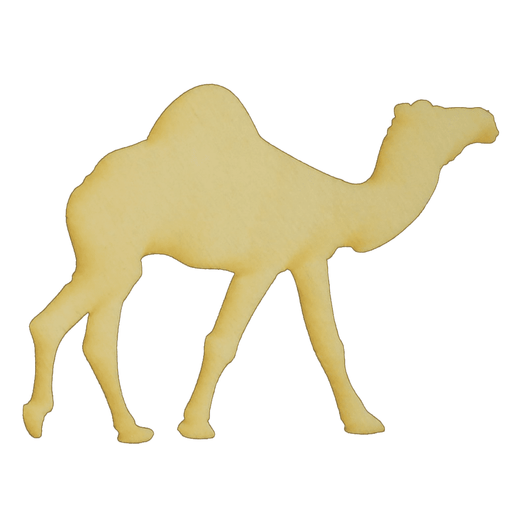 Unfinished camel wood cutout thickness large x sold individually