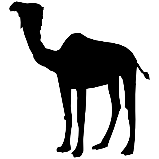 Camel with hump sticker