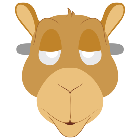 Camel mask template free printable papercraft templates