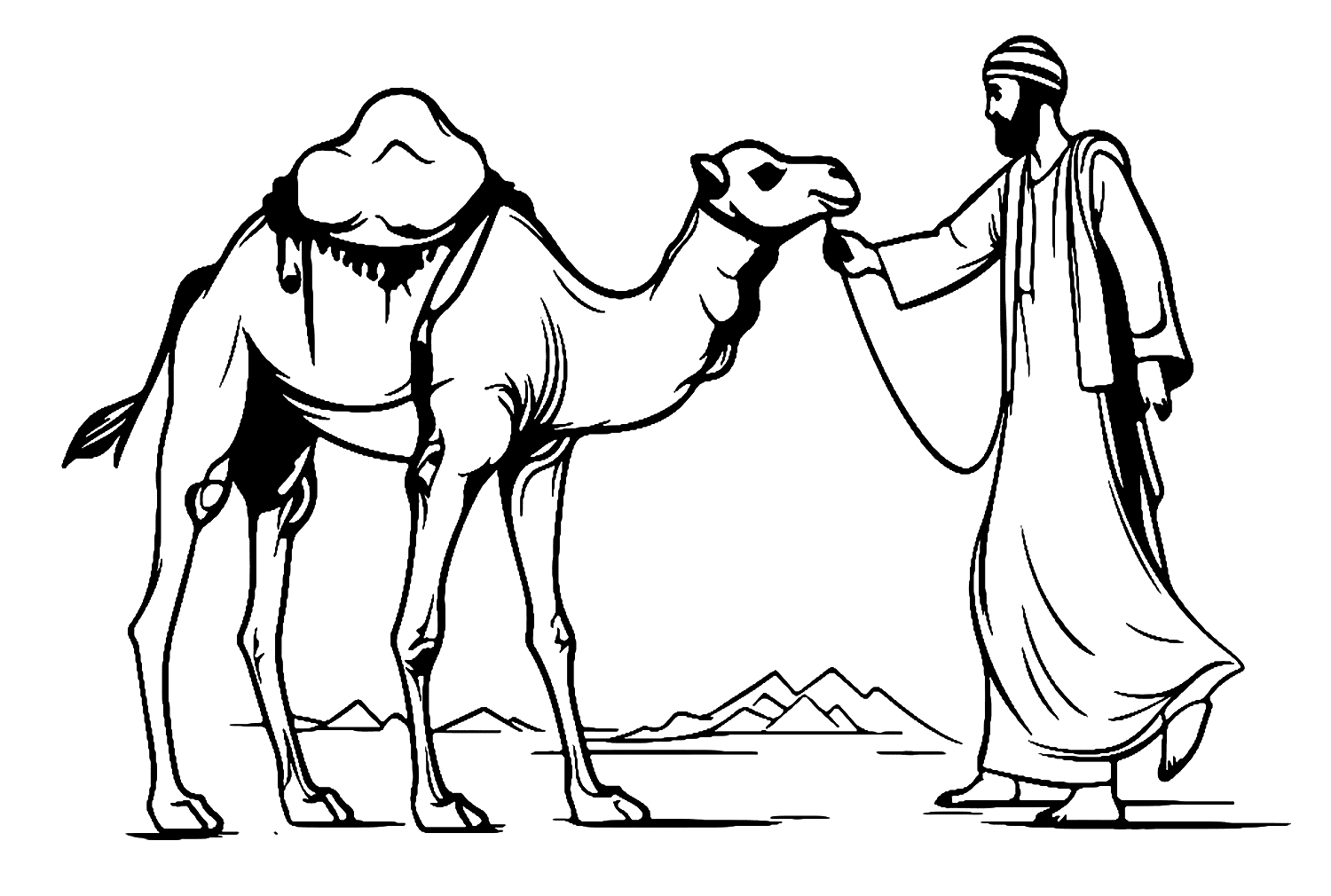 Dibujos para colorear de camellos
