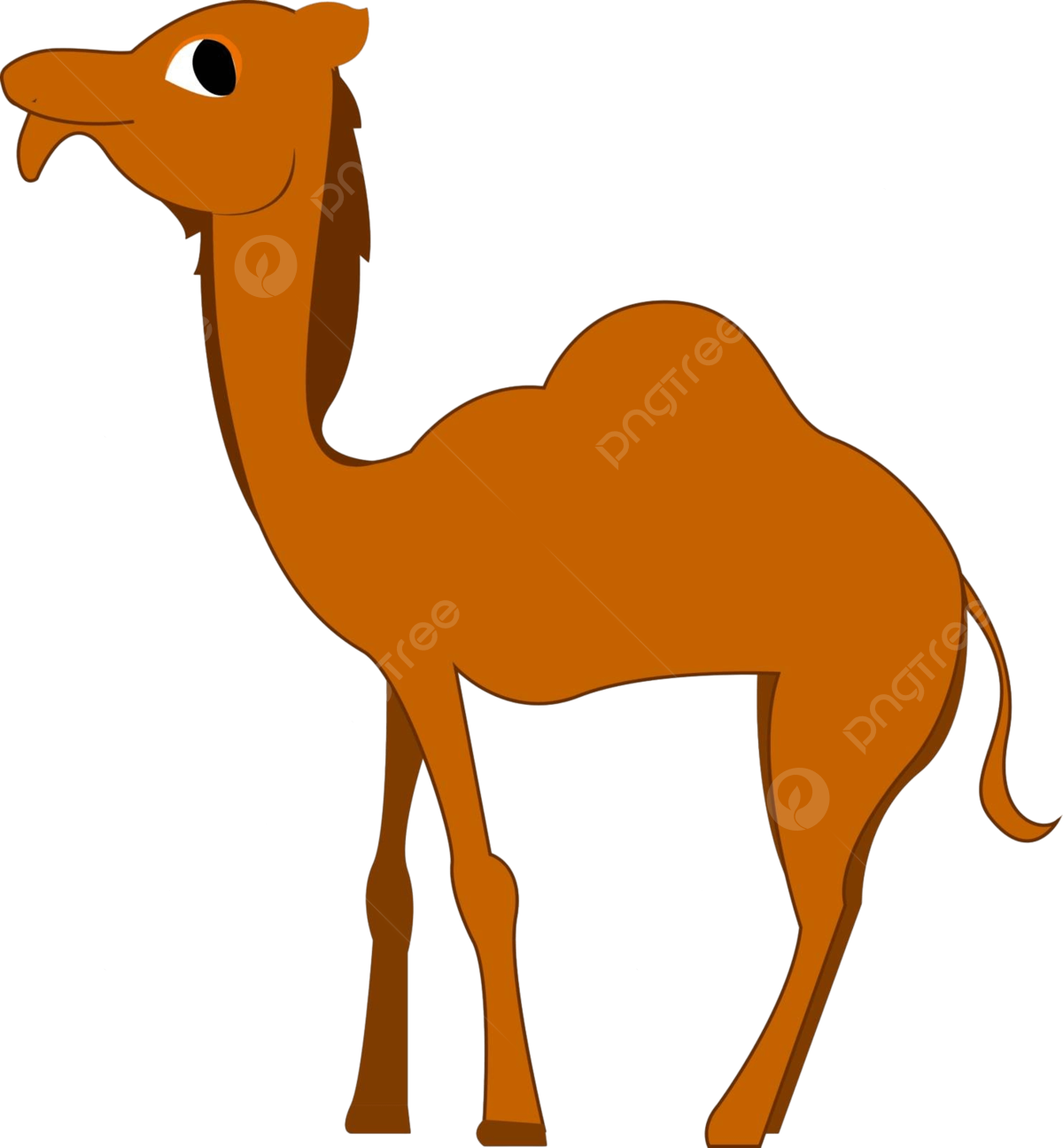 Ilustraciãn vectorial colorida de un camello con ojos grand vector png dibujos grande ãfrica camello png y vector para dcargar gratis