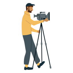 Cameraman shooting film png svg design for t