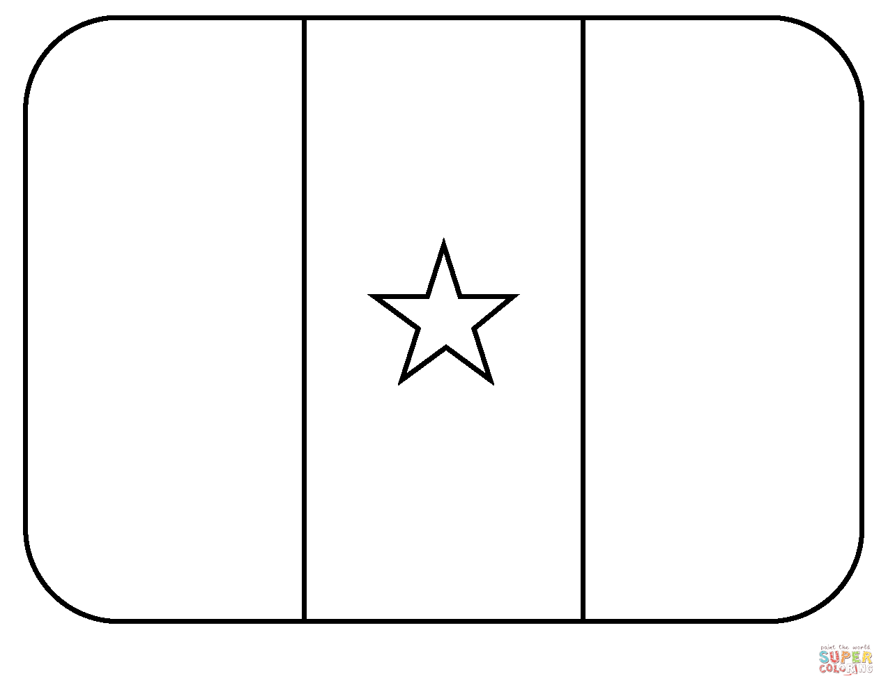 Flag of cameroon emoji coloring page free printable coloring pages